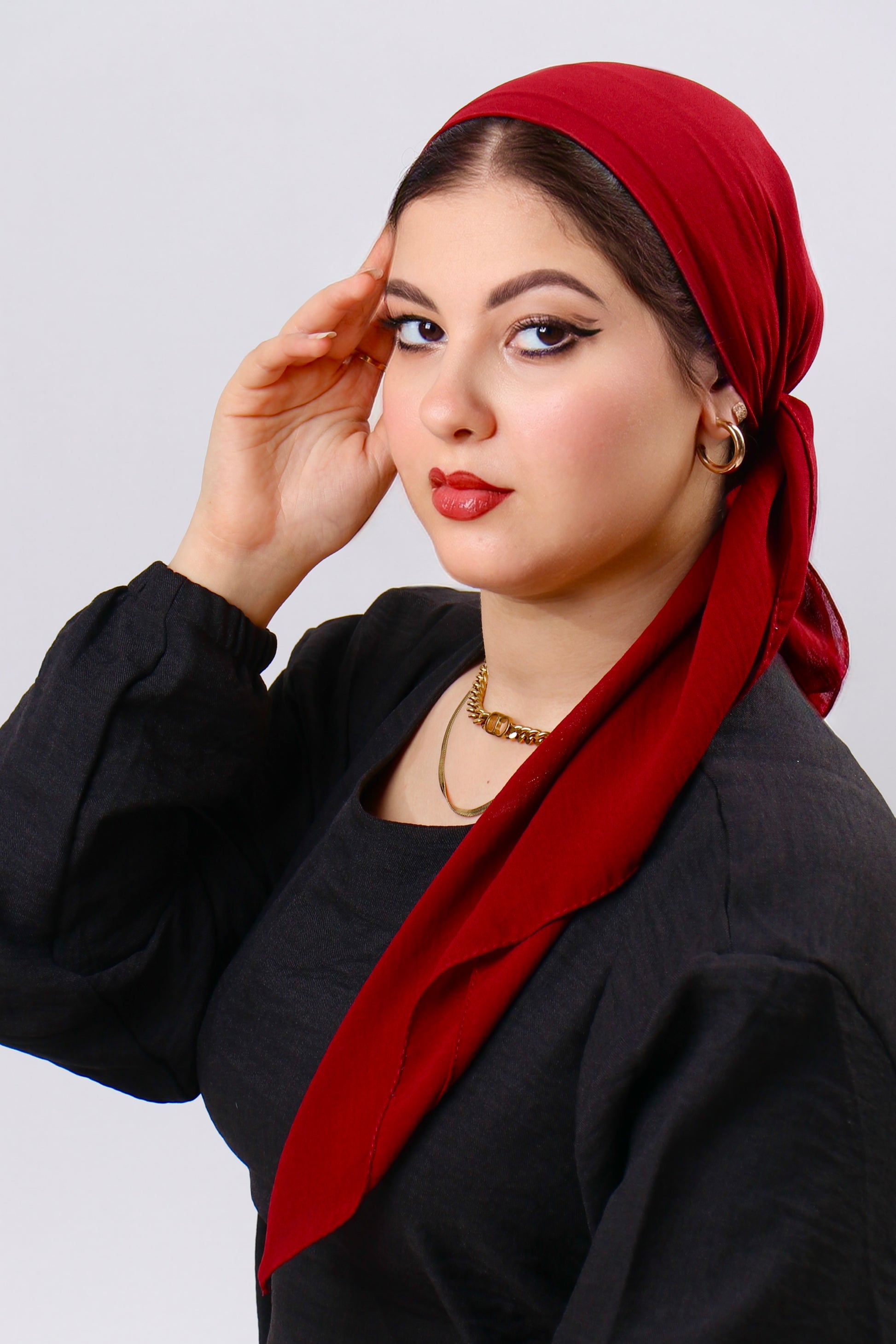 سكارف شيفون مربع كرينكل