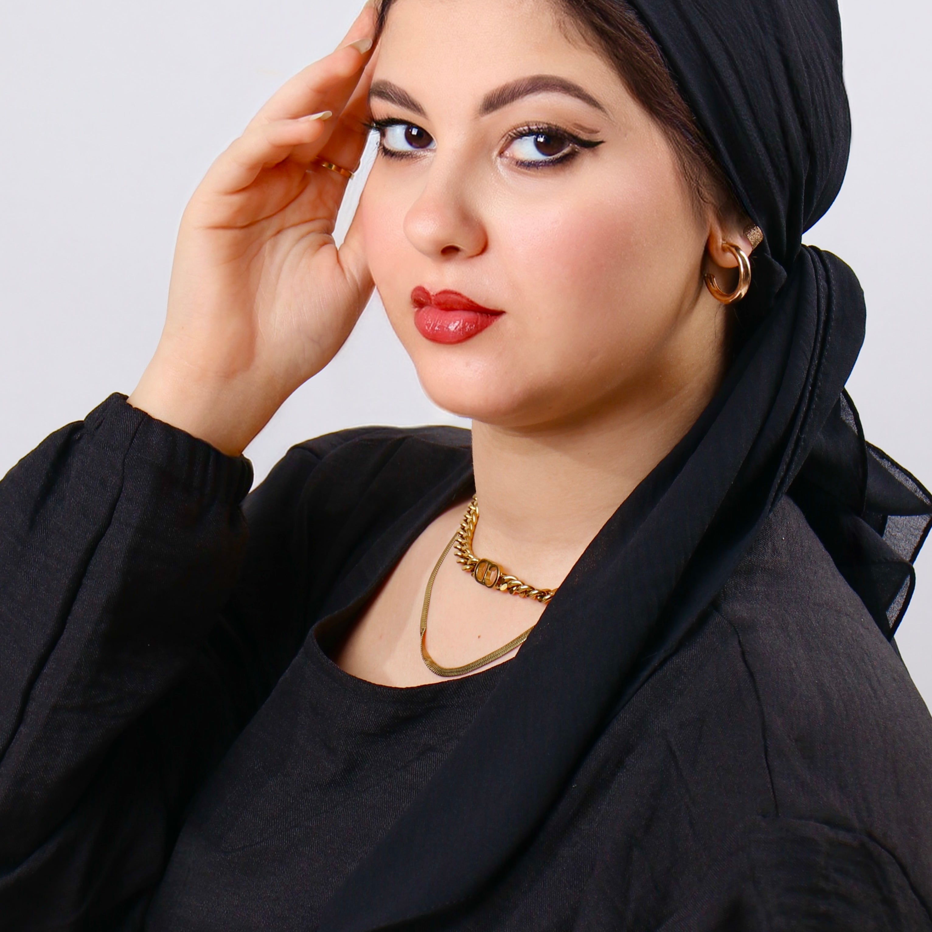 سكارف شيفون مربع كرينكل