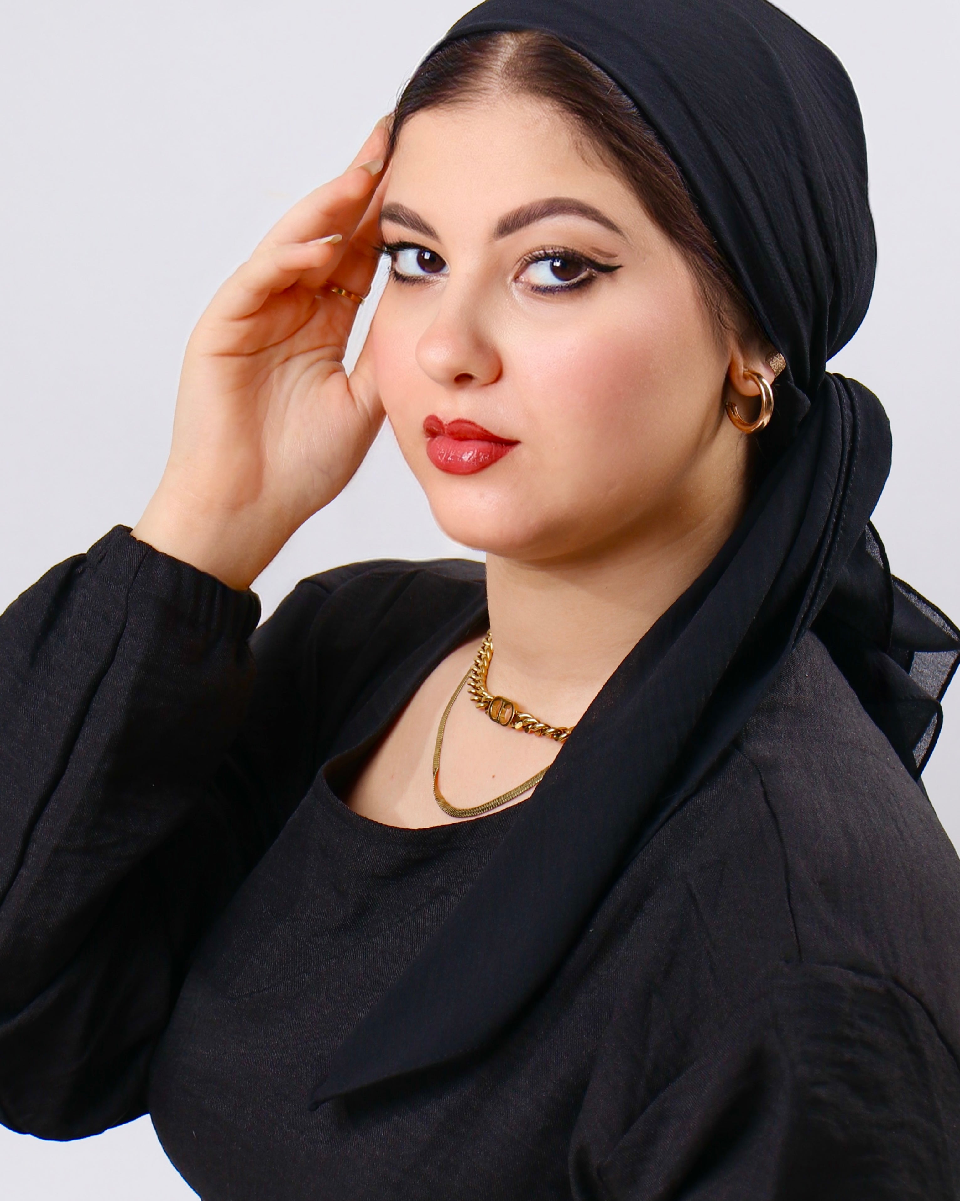 سكارف شيفون مربع كرينكل