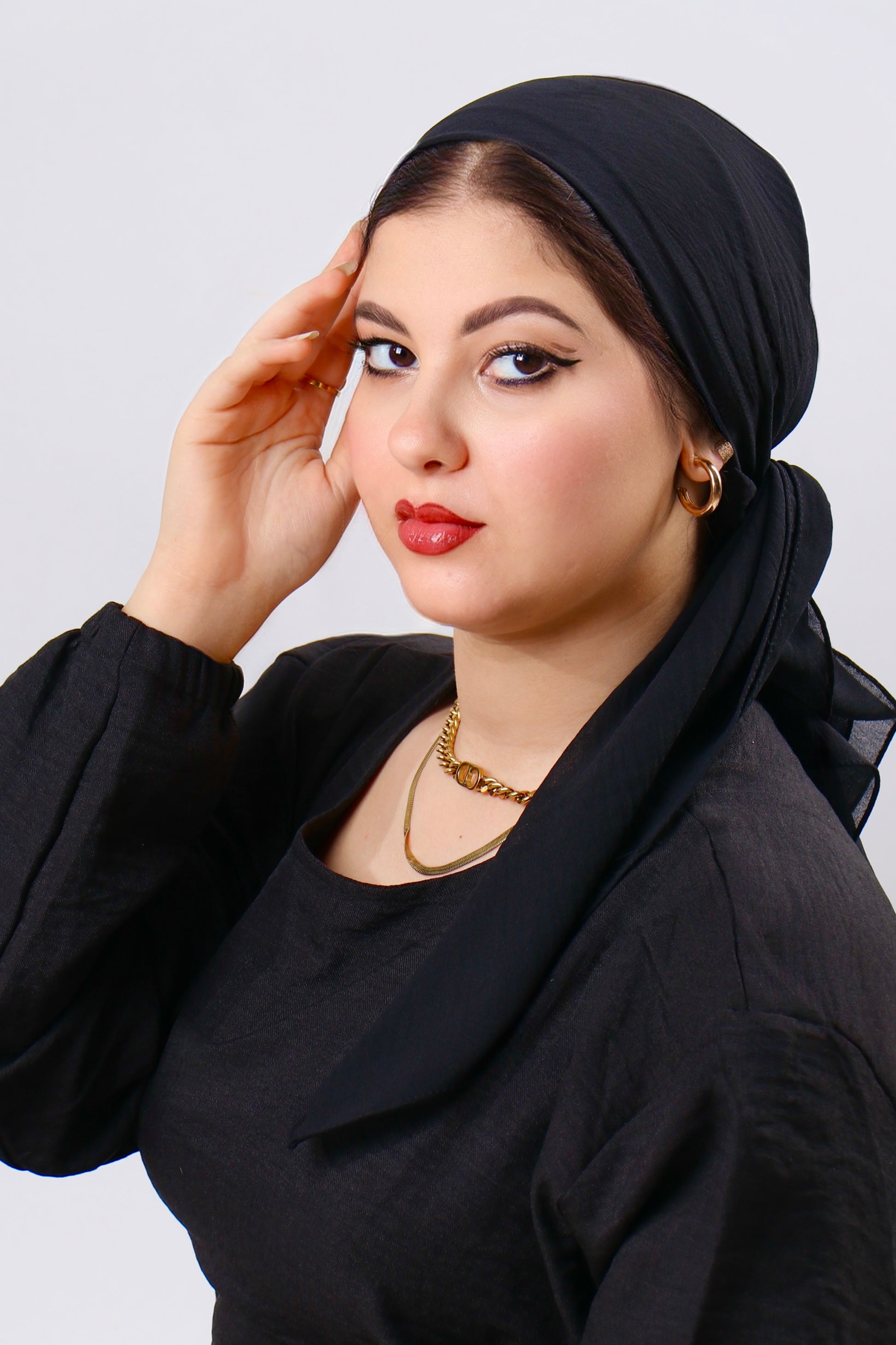 سكارف شيفون مربع كرينكل
