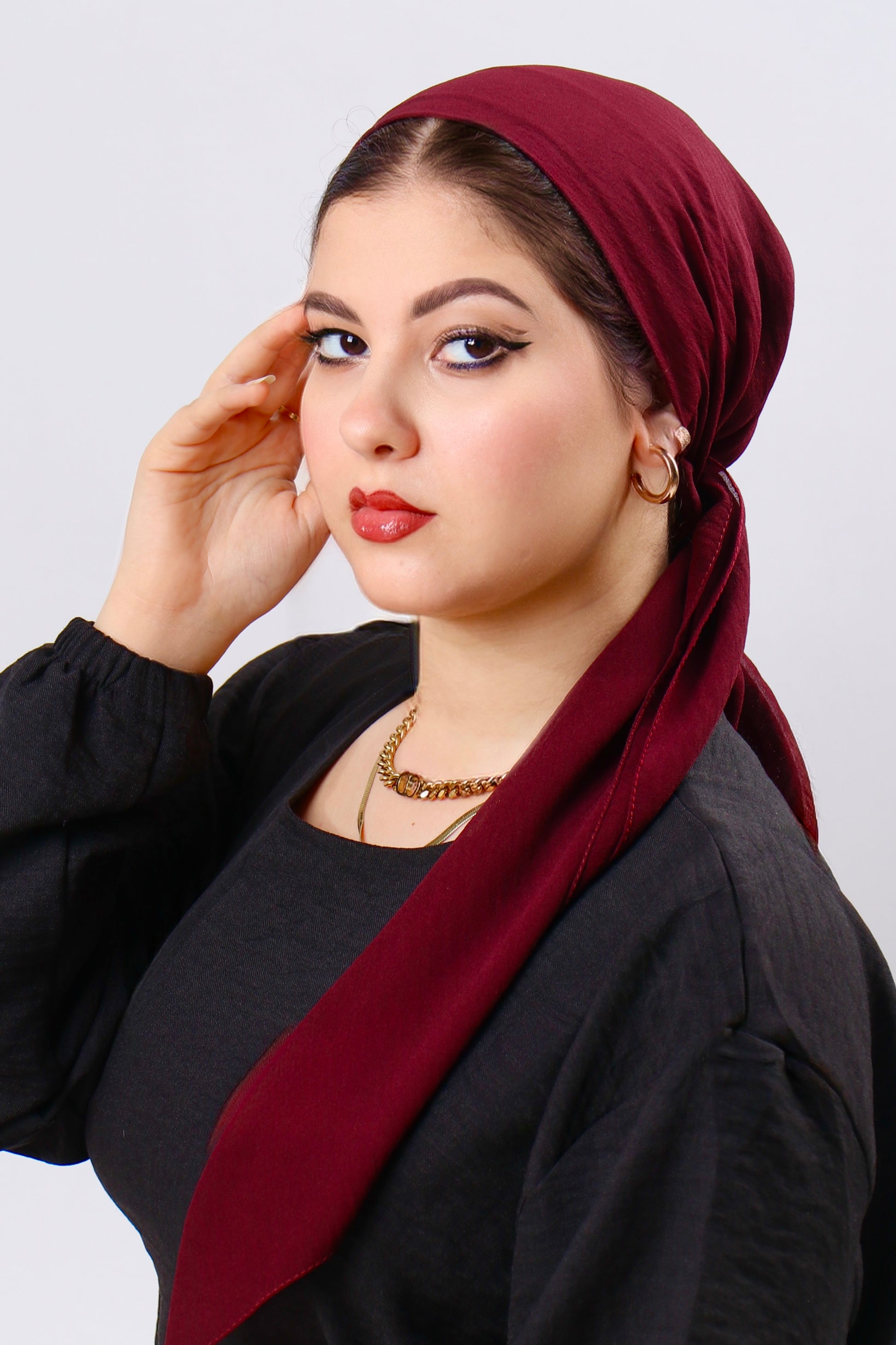 سكارف شيفون مربع كرينكل