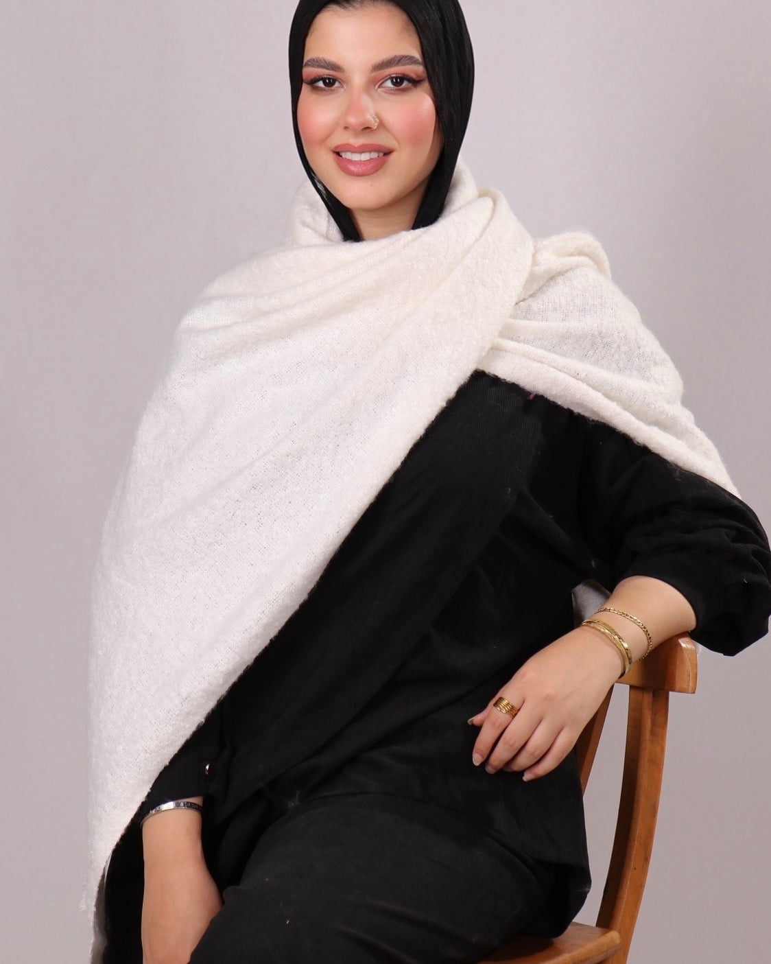 شال موهير ساده
