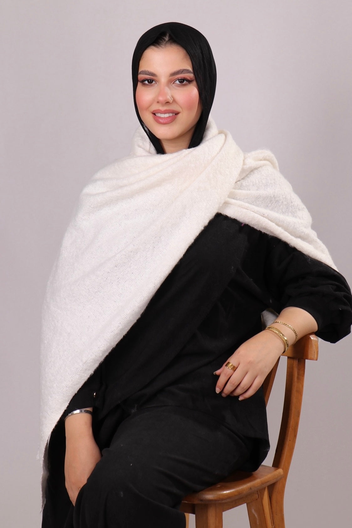 شال موهير ساده