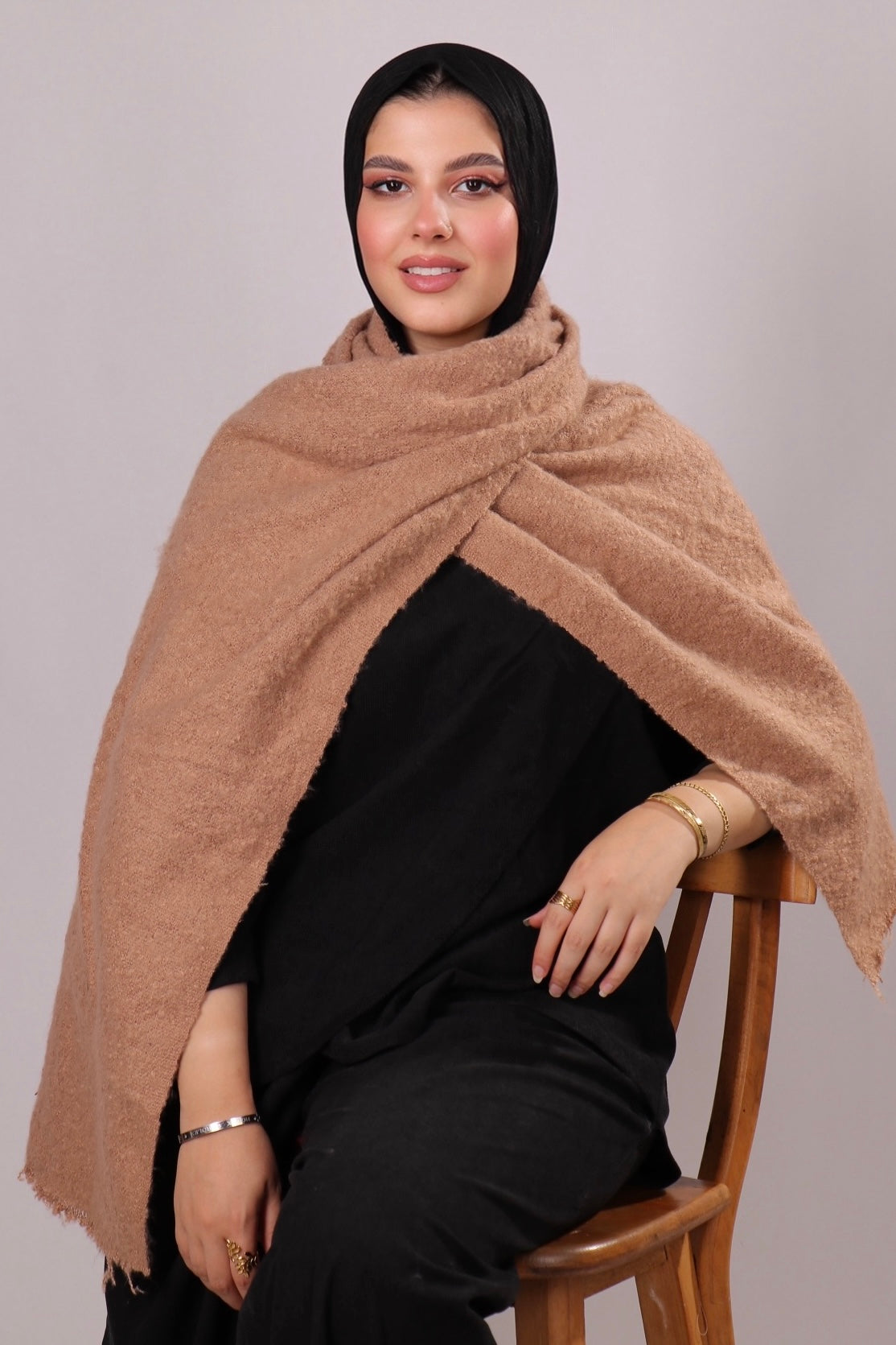 شال موهير ساده