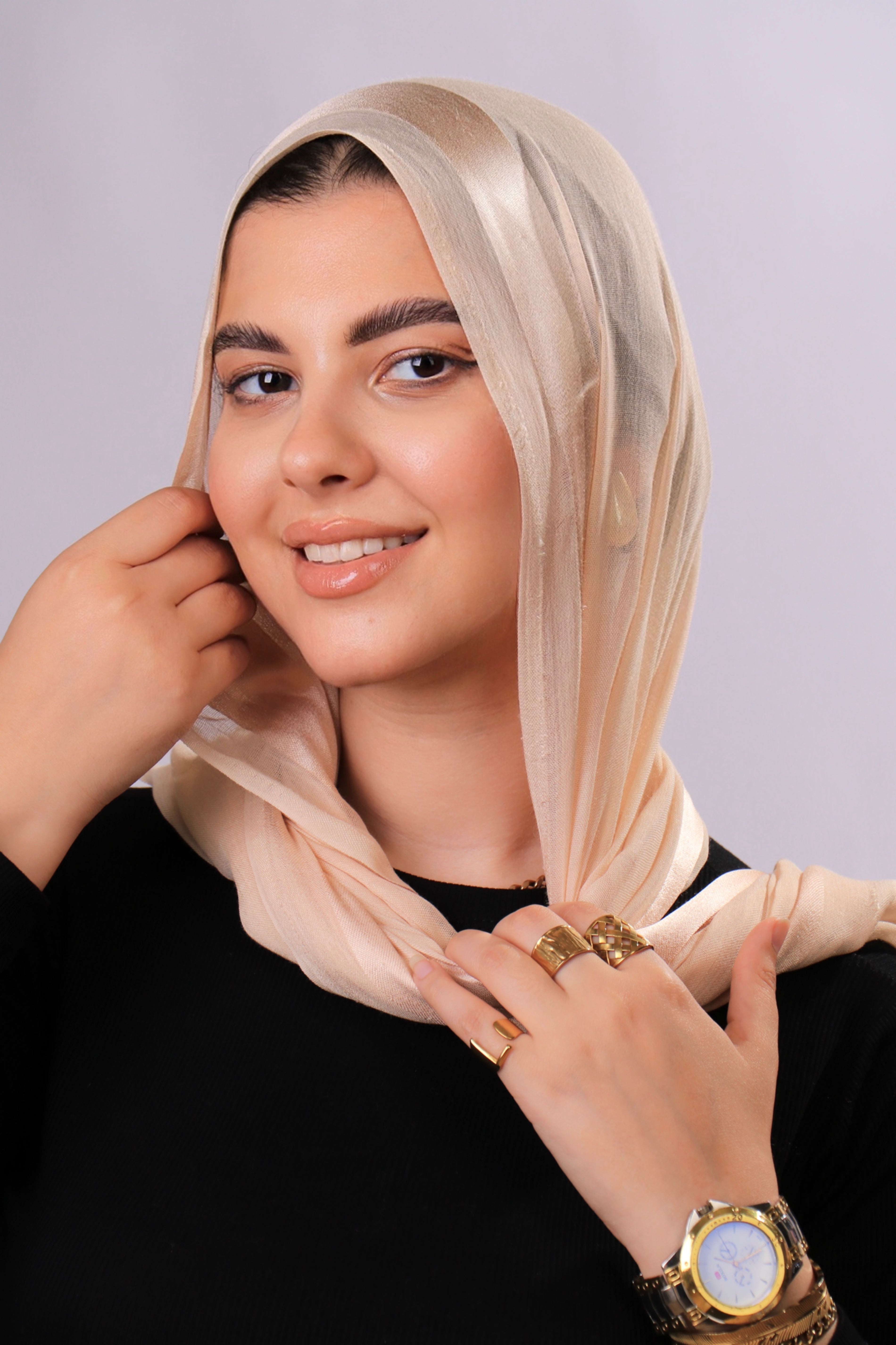 طرحه قطن فى ستان 1 شريط