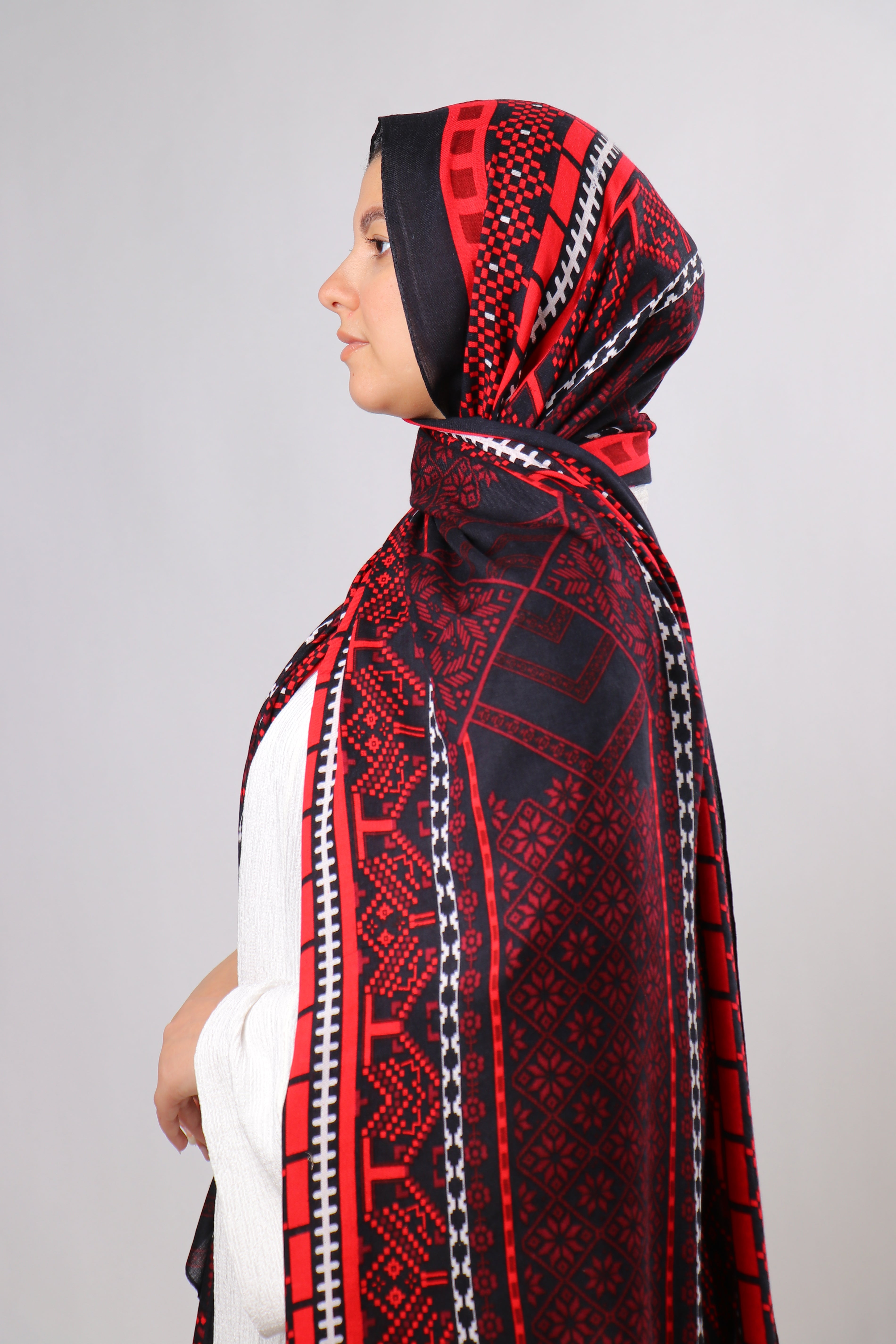 طرحة قطن مشجر