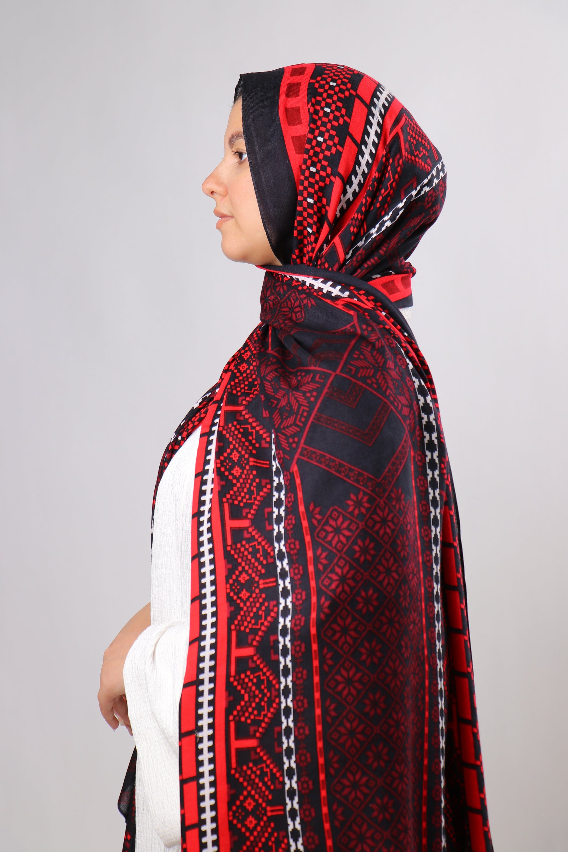 طرحة قطن مشجر