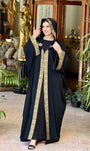 Kuftan with capuchon brocaded on the back