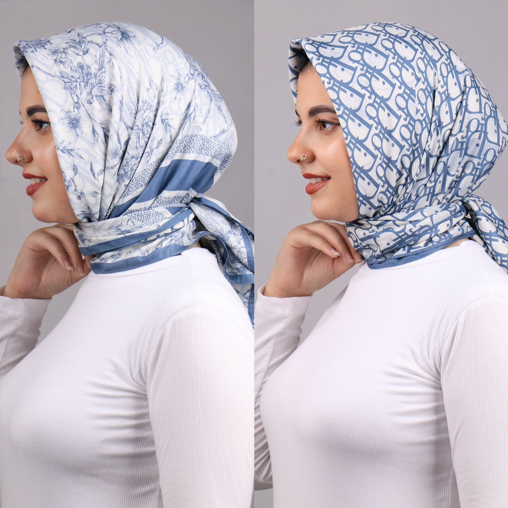 سكارف مربع ماركات دبل فيس