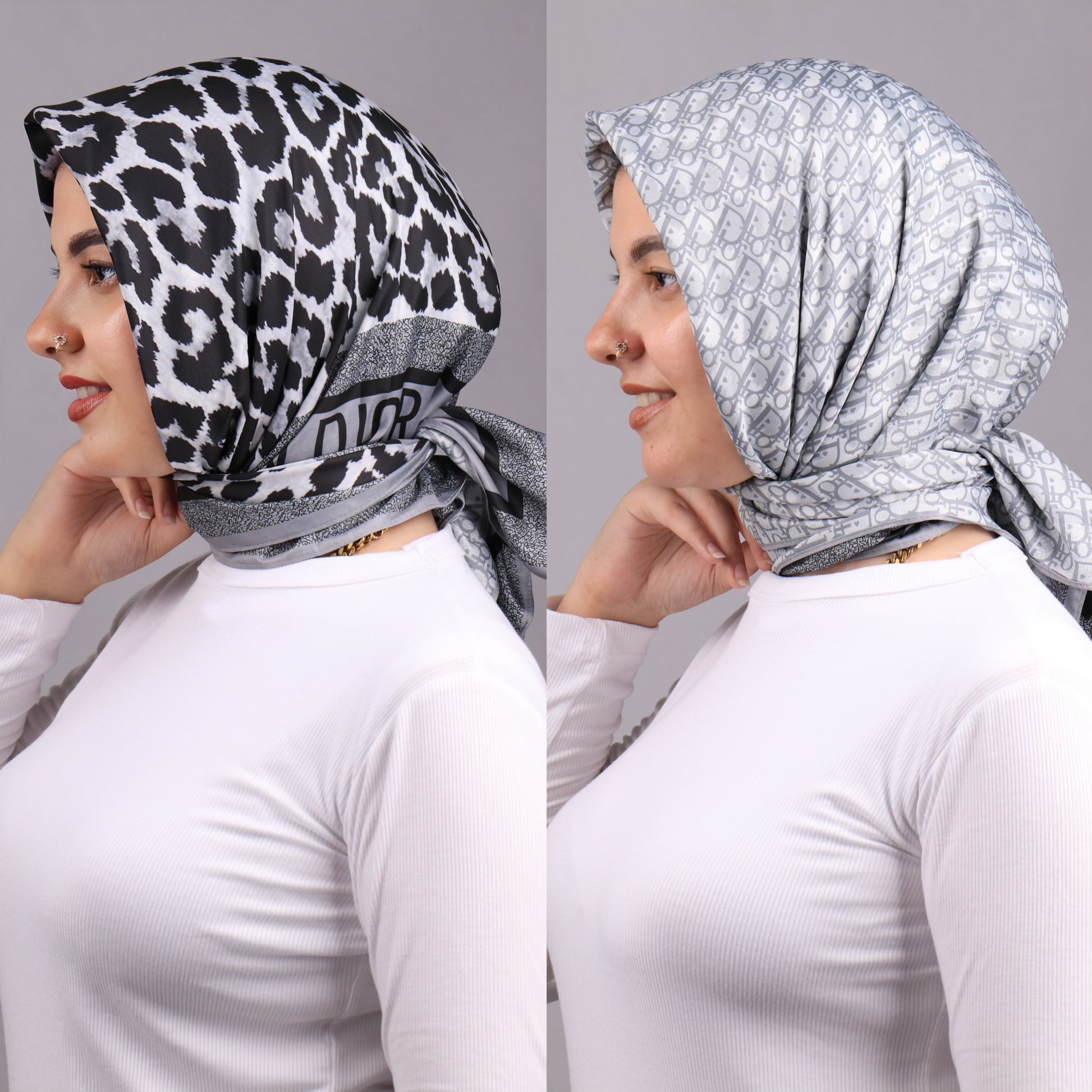 سكارف مربع ماركات دبل فيس