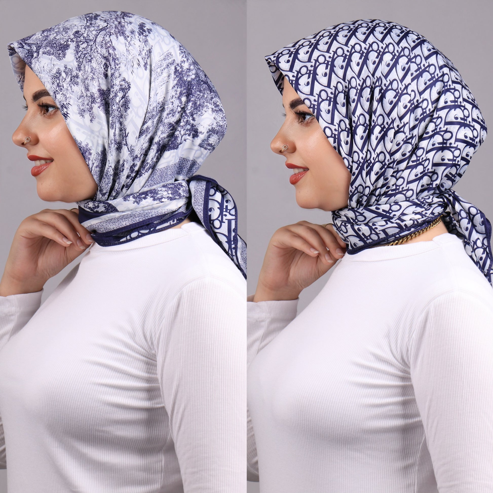 سكارف مربع ماركات دبل فيس