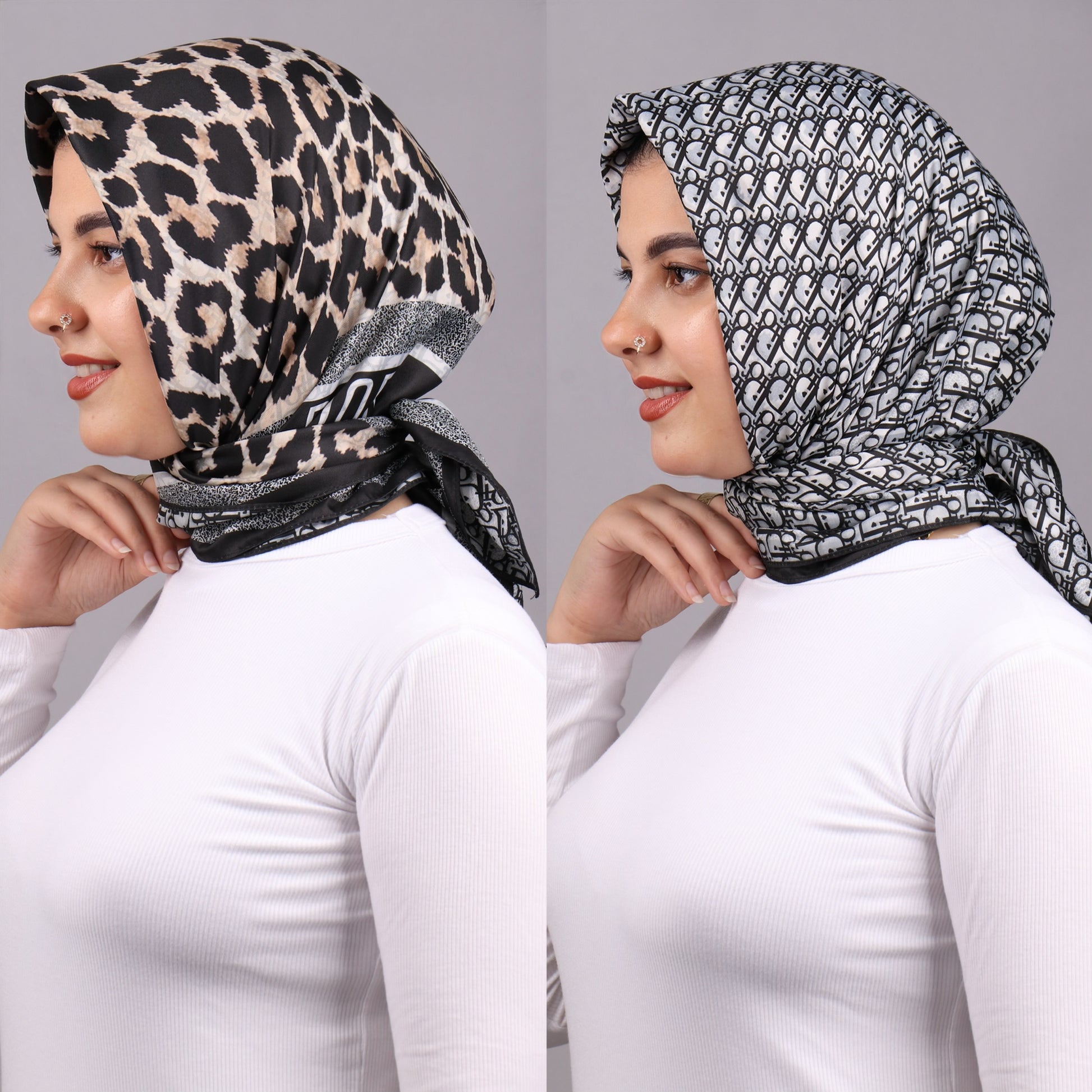 سكارف مربع ماركات دبل فيس