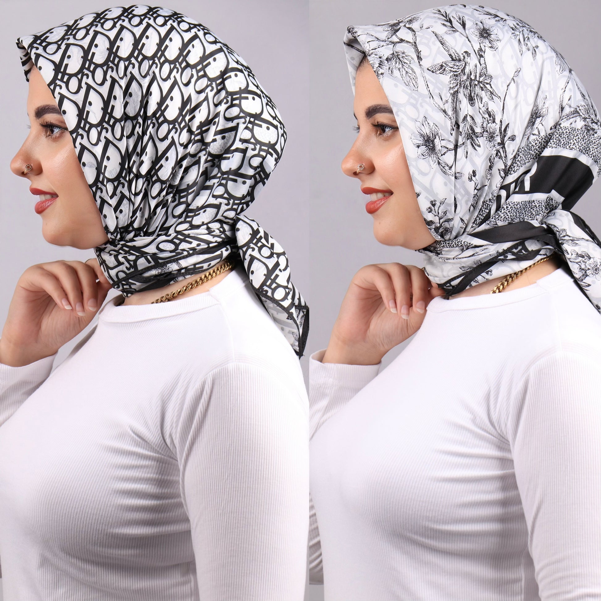 سكارف مربع ماركات دبل فيس