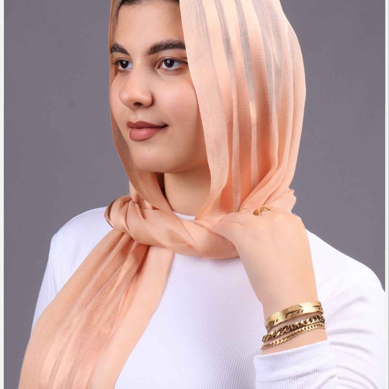 طرحه قطن فى ستان 3شريط