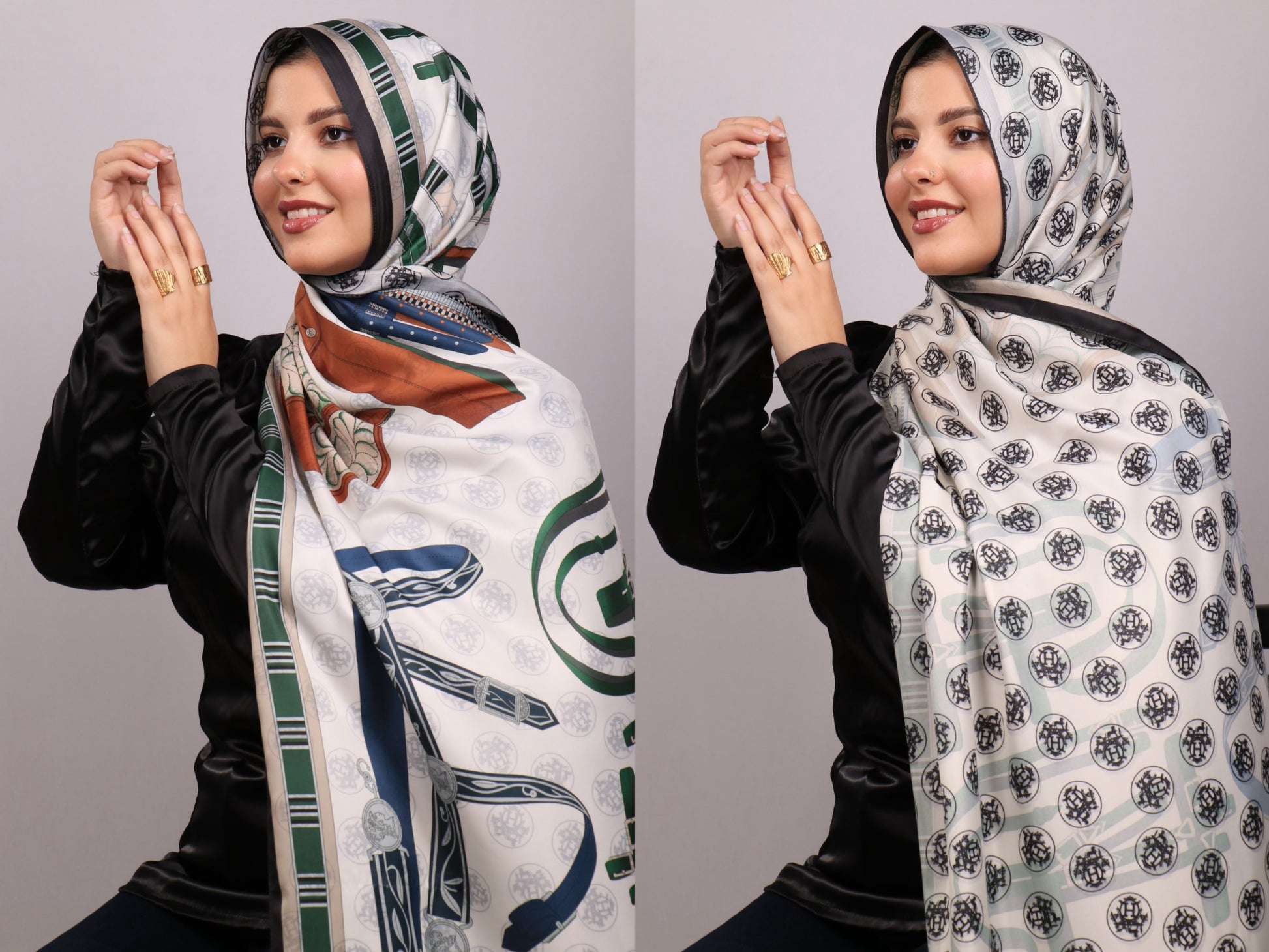 طرحة ستان ماركات مشجر دبل فيس