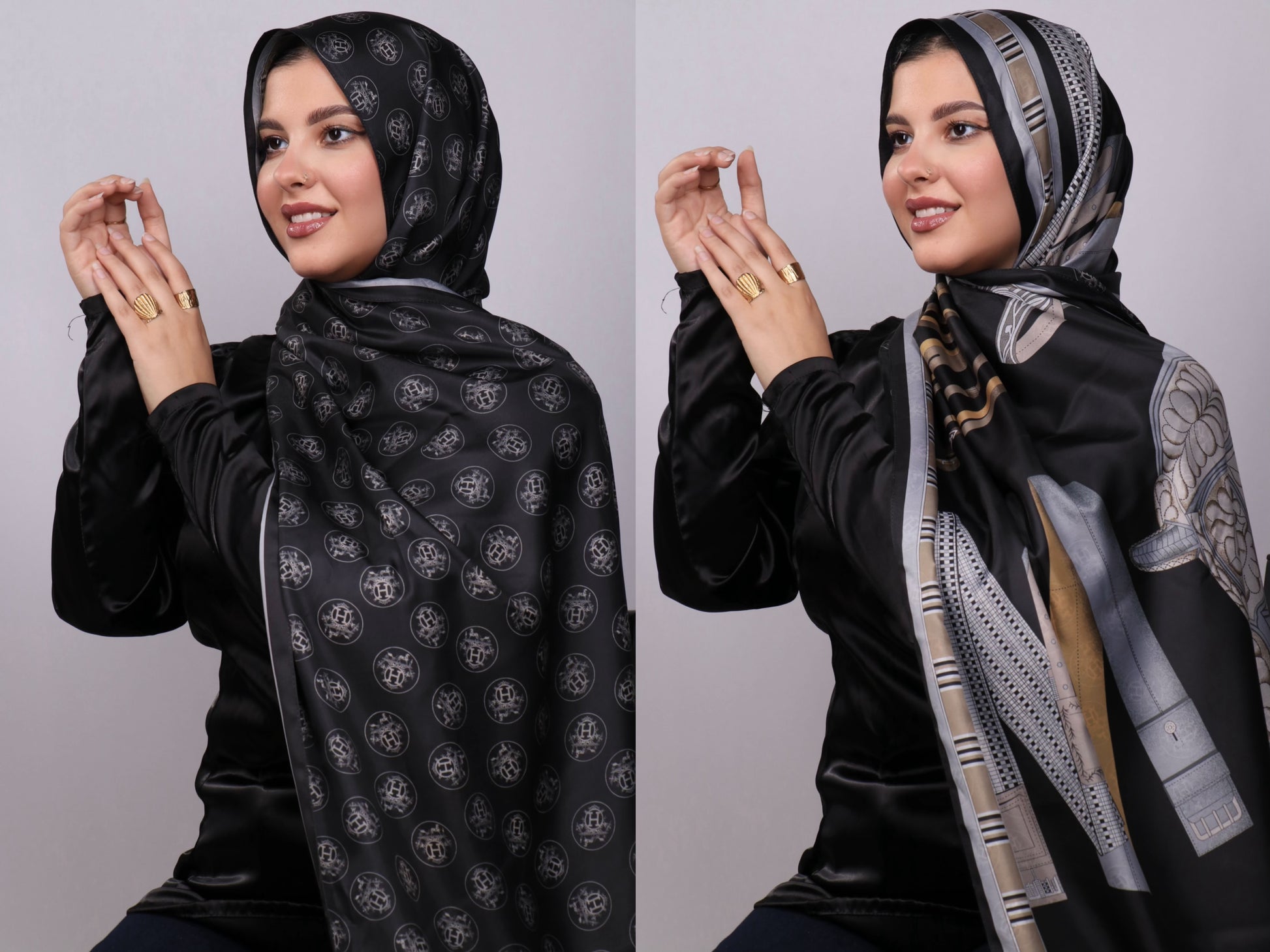 طرحة ستان ماركات مشجر دبل فيس