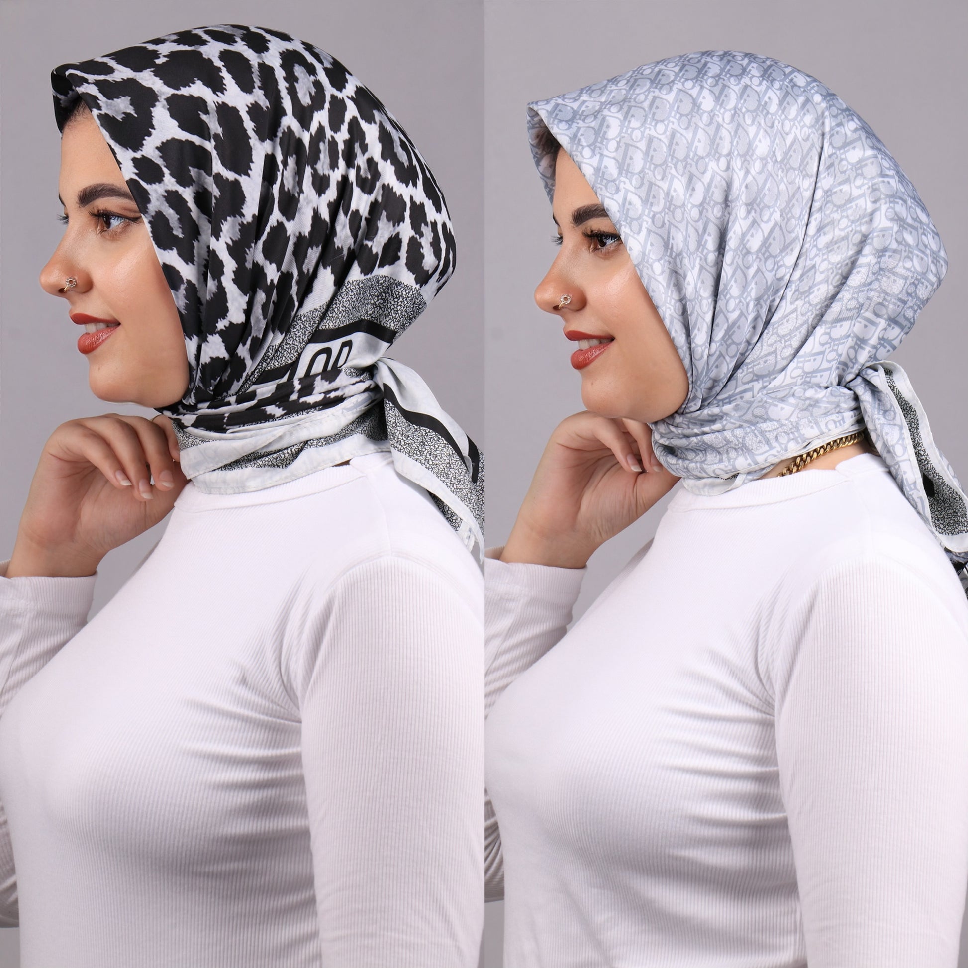 سكارف مربع ماركات دبل فيس