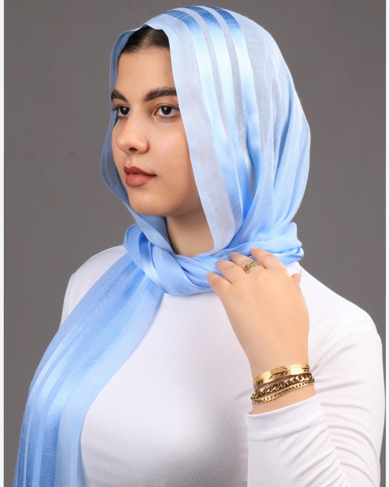 طرحه قطن فى ستان 3شريط