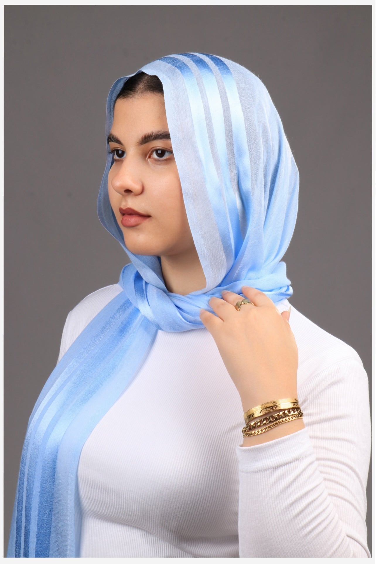 طرحه قطن فى ستان 3شريط