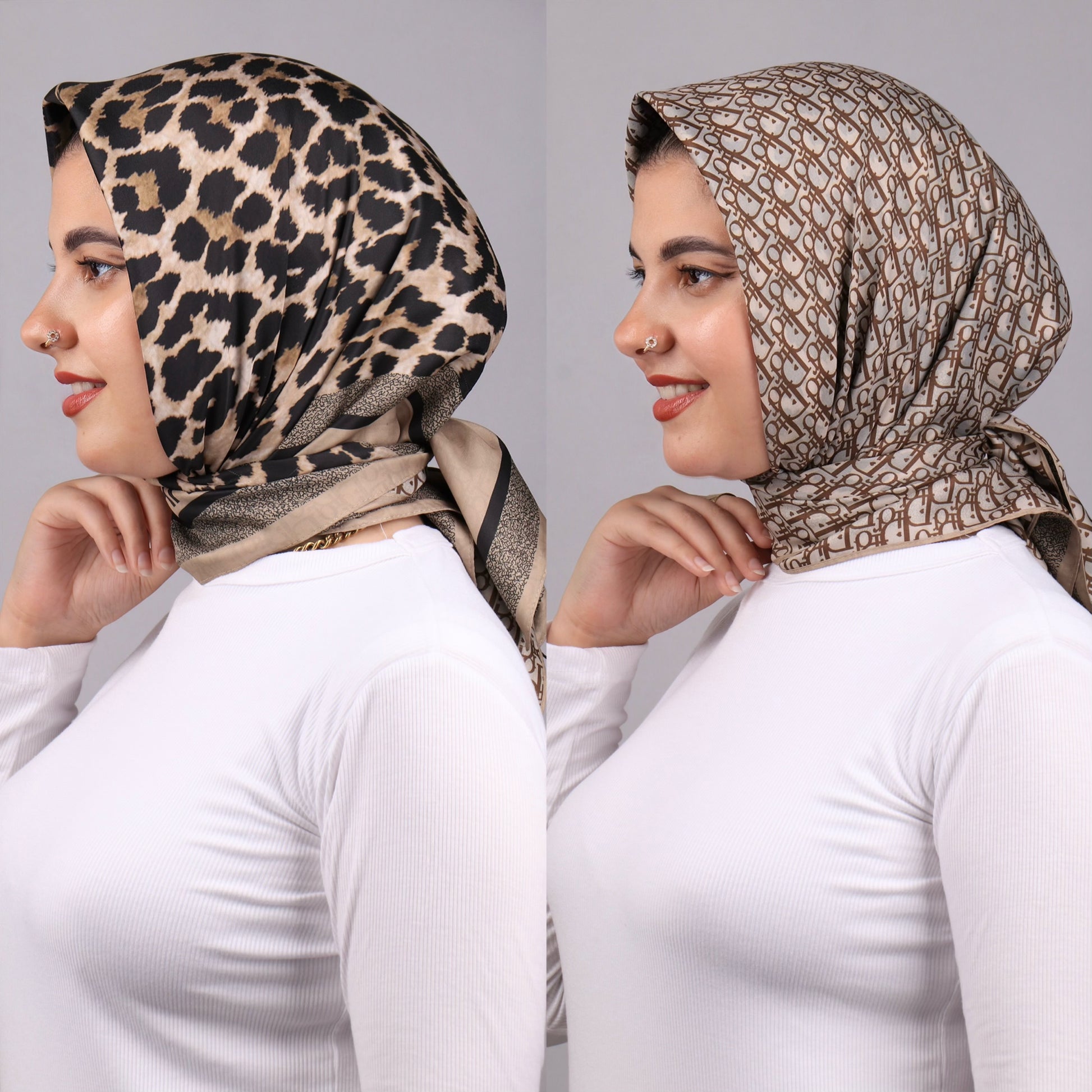 سكارف مربع ماركات دبل فيس