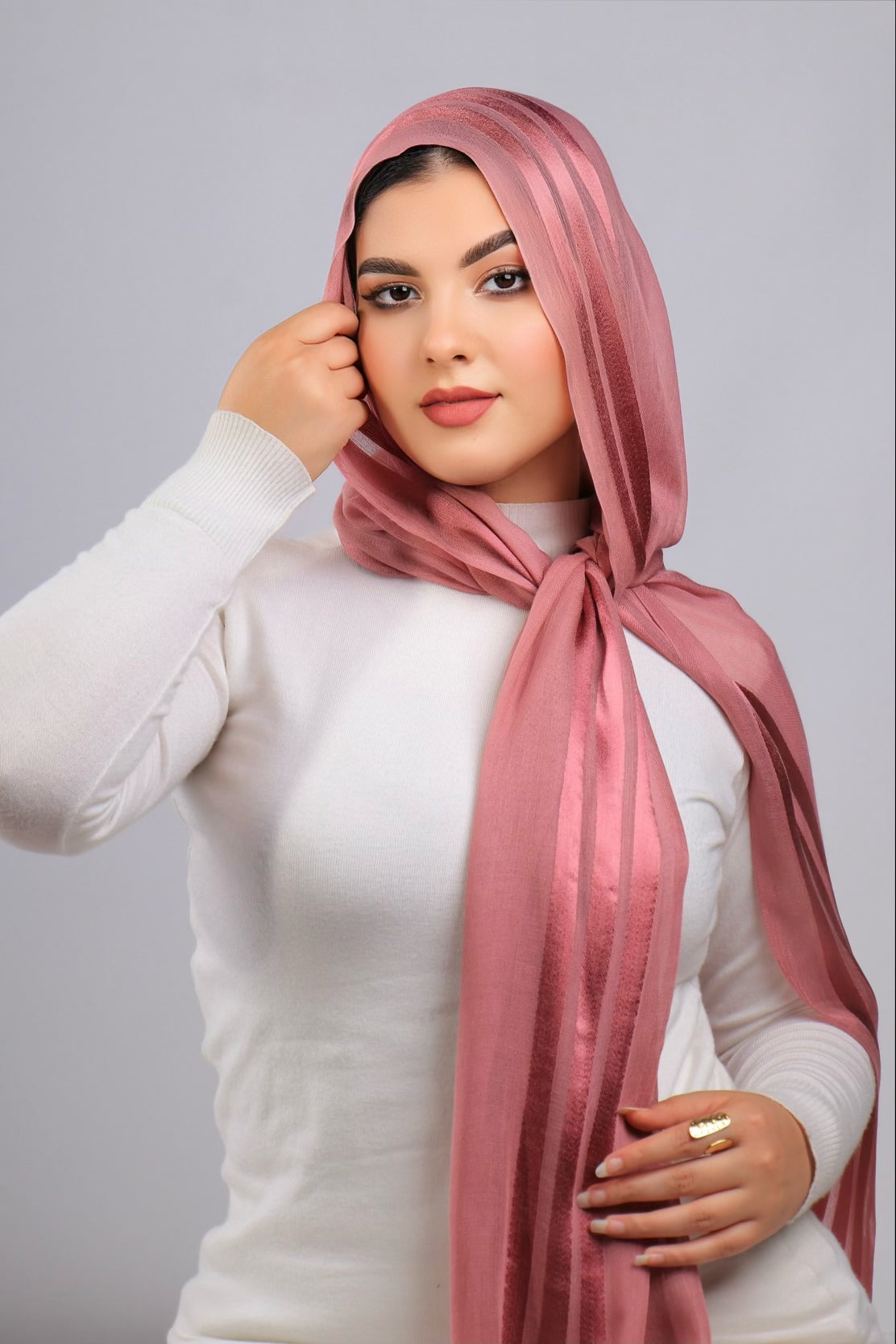 طرحه قطن فى ستان 3شريط