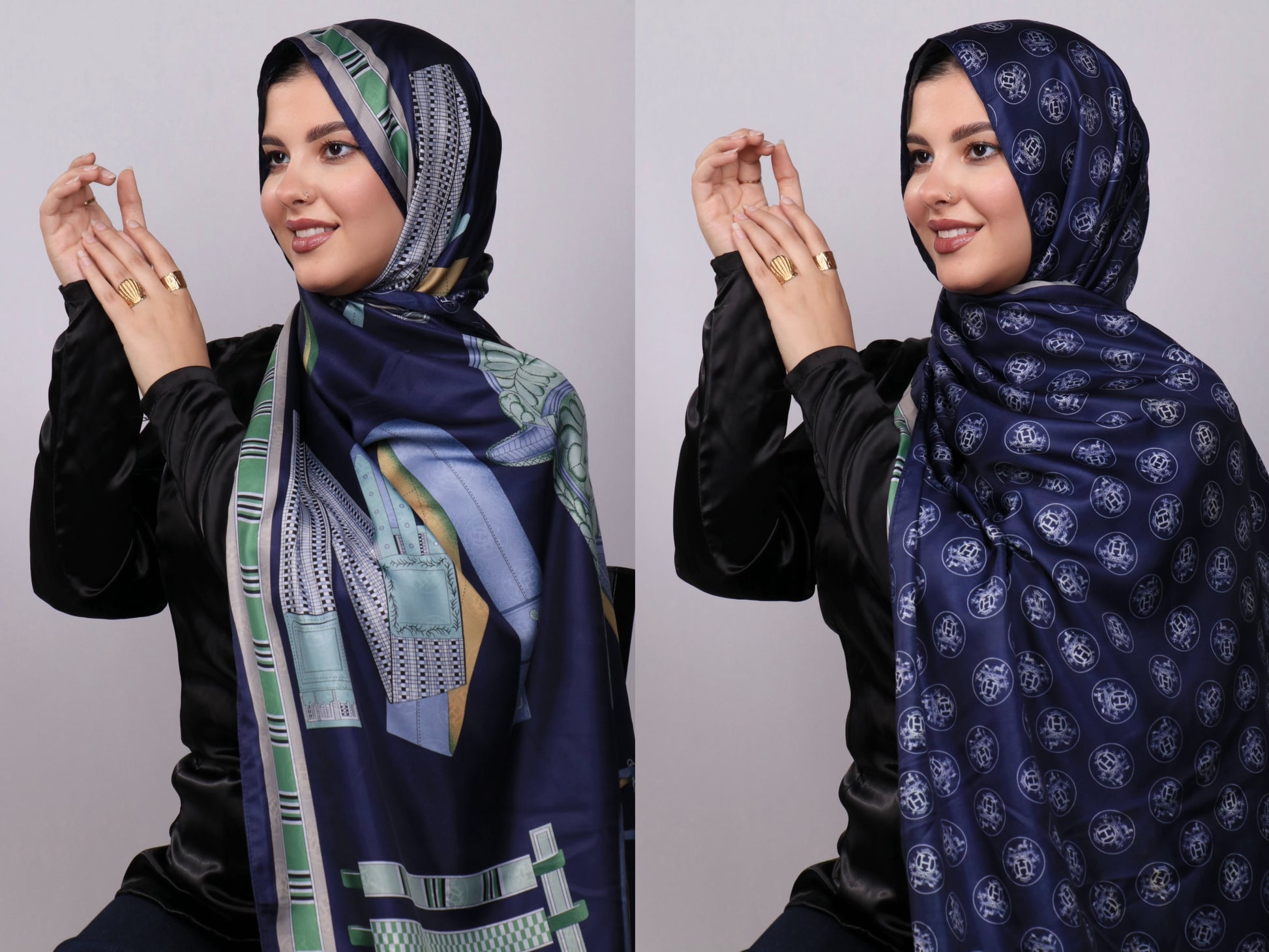 طرحة ستان ماركات مشجر دبل فيس