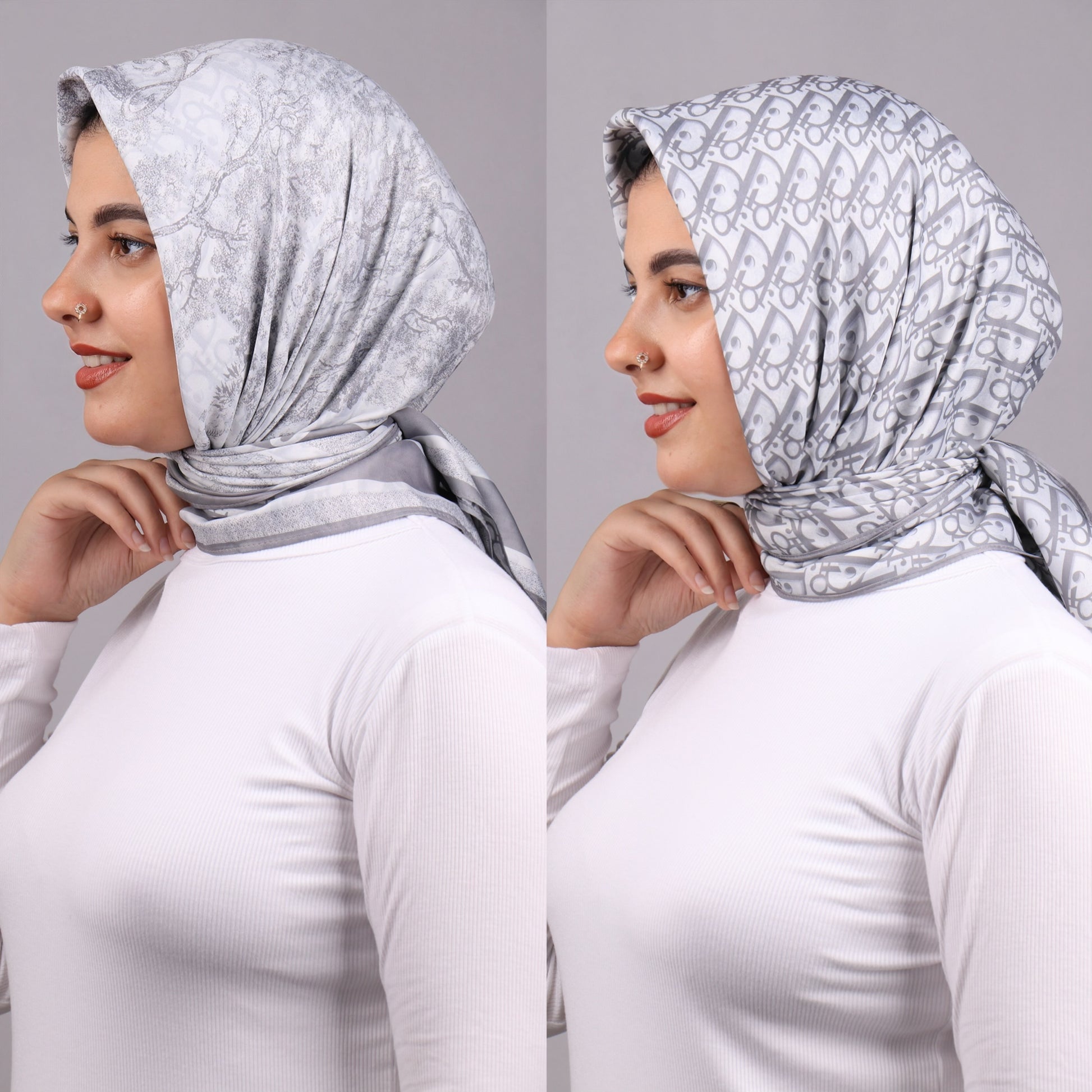 سكارف مربع ماركات دبل فيس