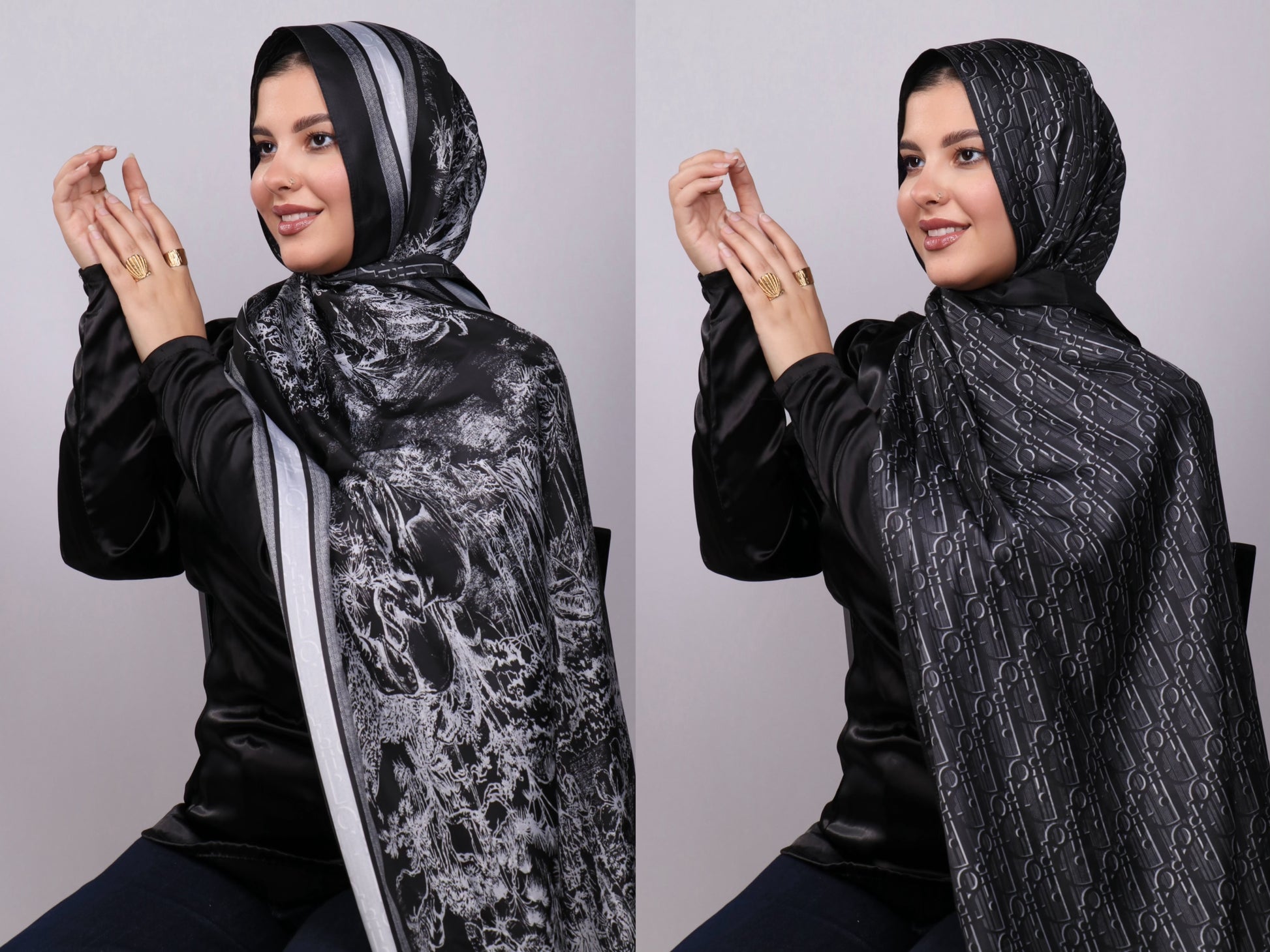 طرحة ستان ماركات مشجر دبل فيس