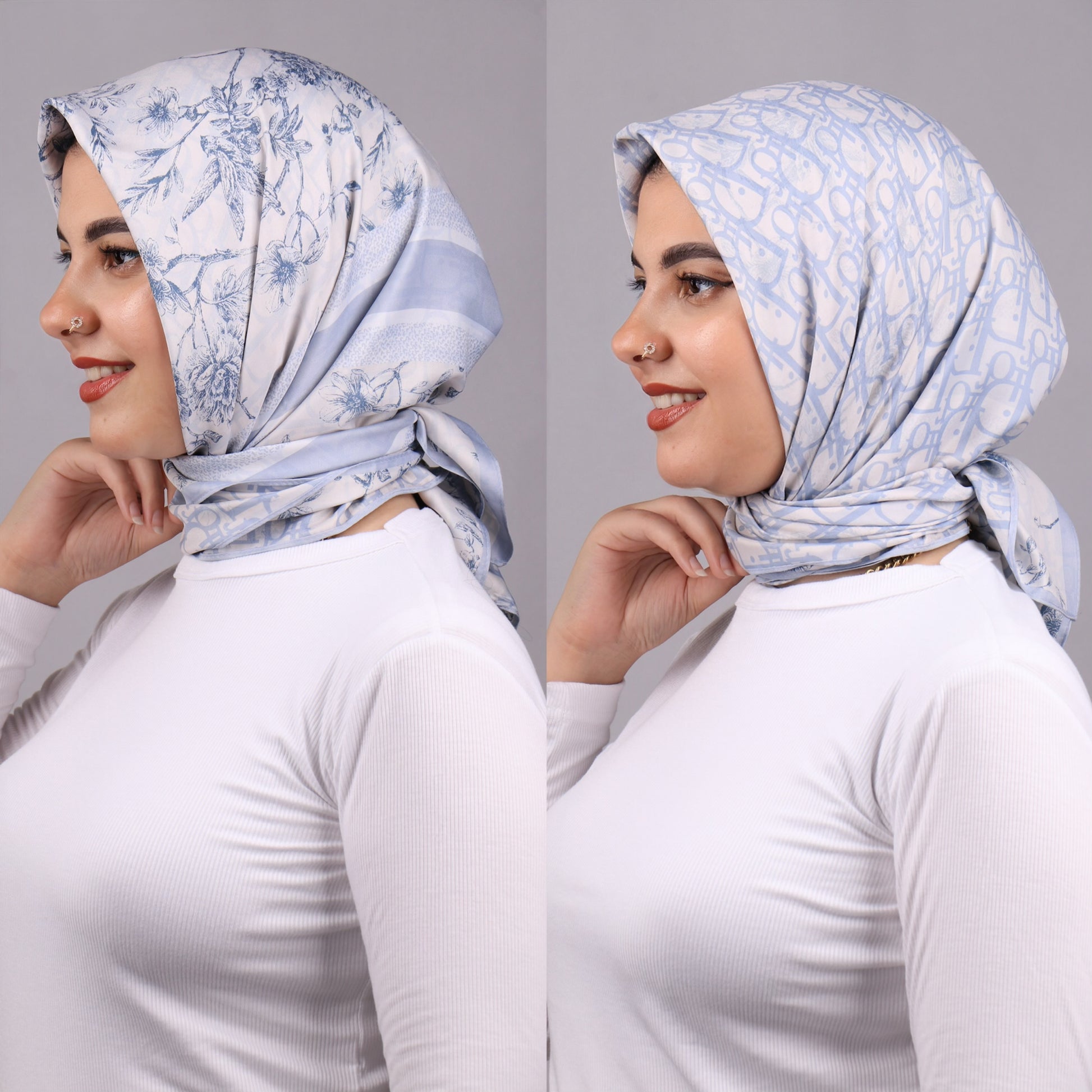 سكارف مربع ماركات دبل فيس