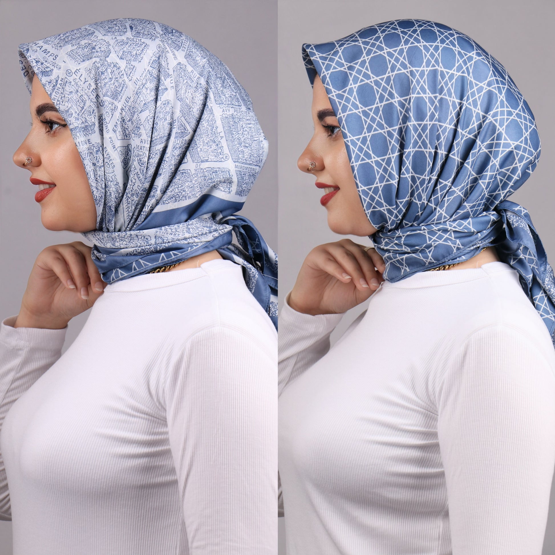 سكارف مربع ماركات دبل فيس