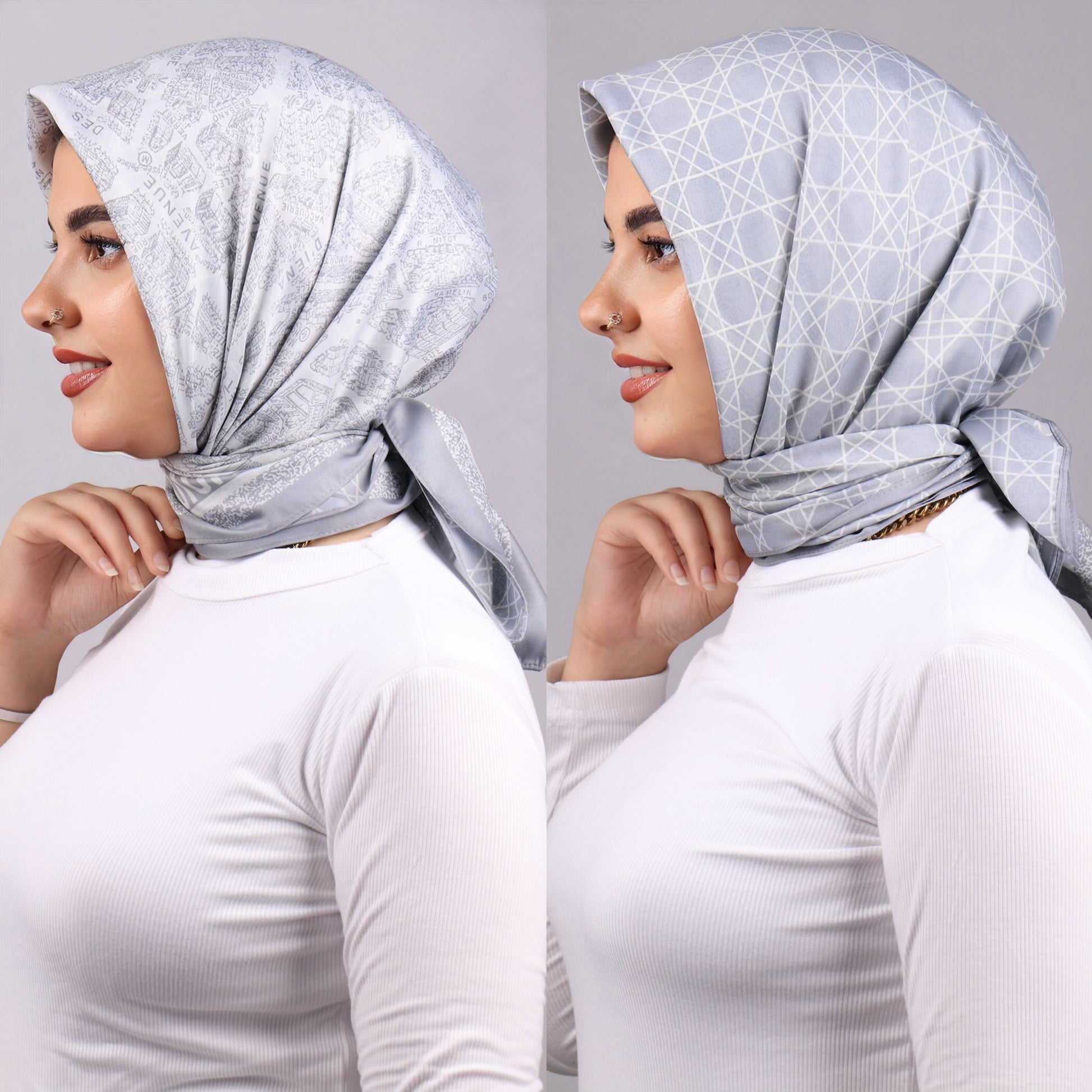 سكارف مربع ماركات دبل فيس
