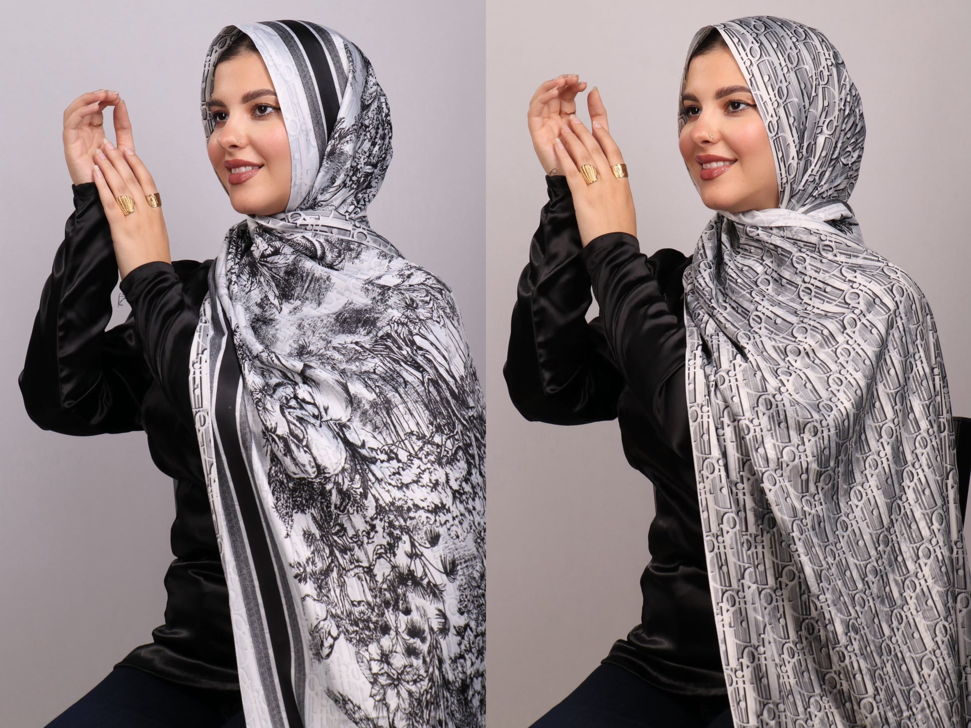 طرحة ستان ماركات مشجر دبل فيس