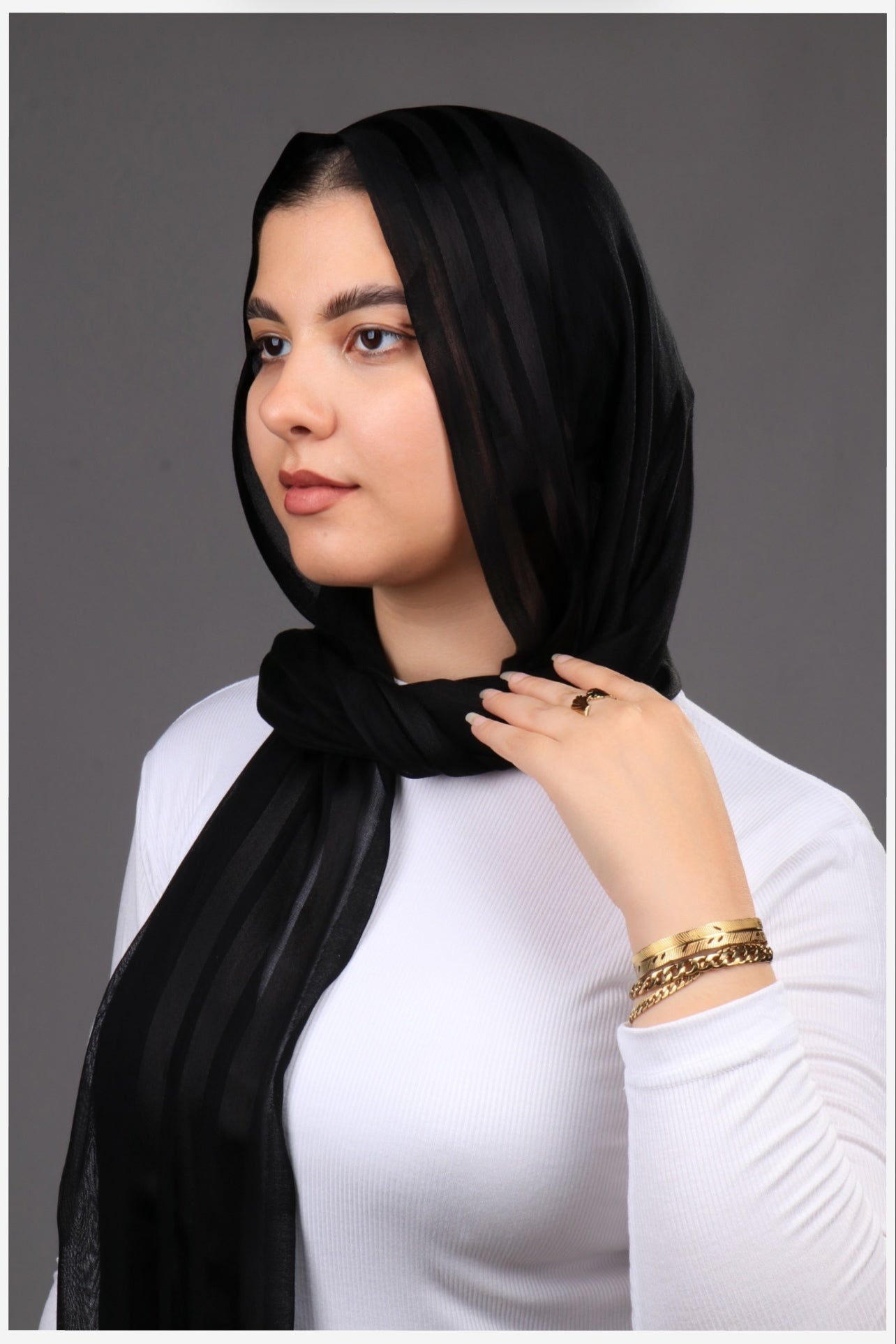 طرحه قطن فى ستان 3شريط