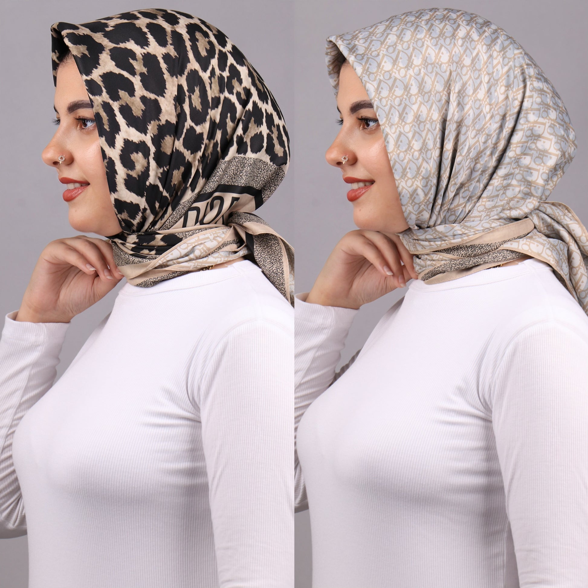 سكارف مربع ماركات دبل فيس