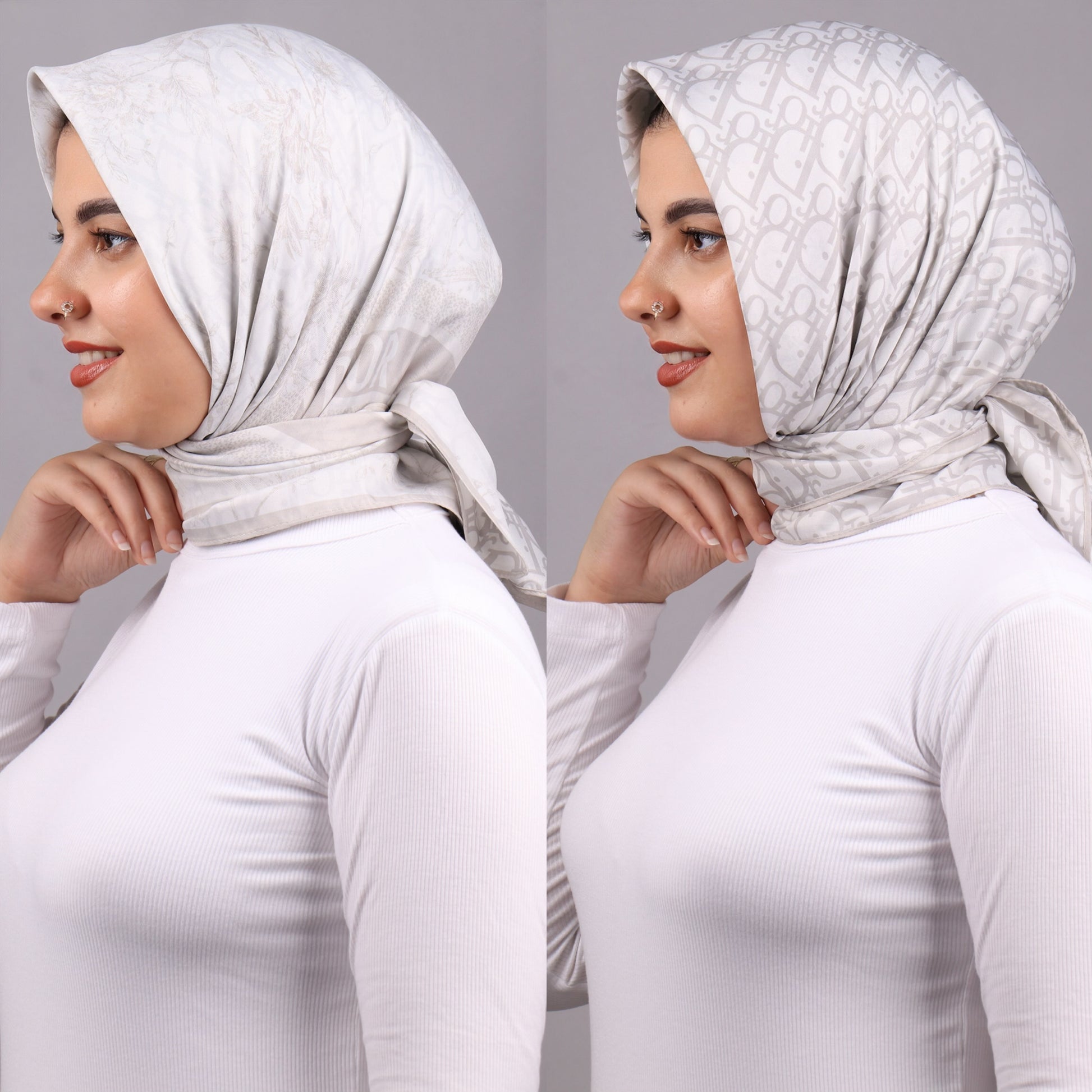 سكارف مربع ماركات دبل فيس