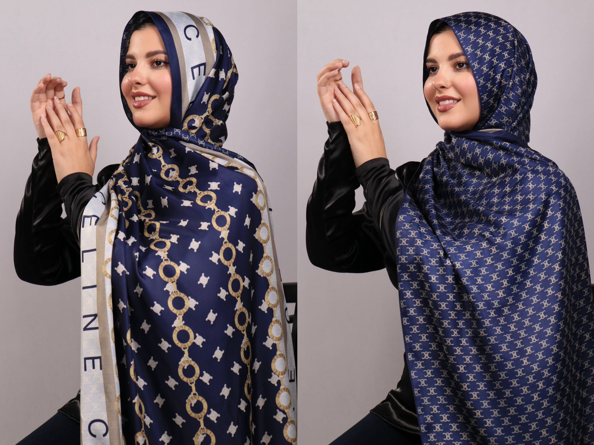 طرحة ستان ماركات مشجر دبل فيس
